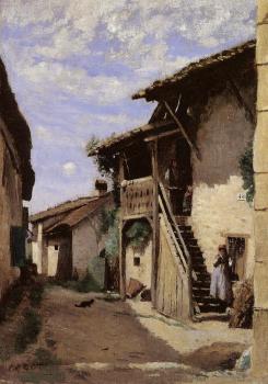 Jean-Baptiste-Camille Corot : A Village Steeet, Dardagny